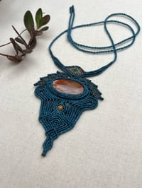 Image 2 of Macrame necklace with sunstone 