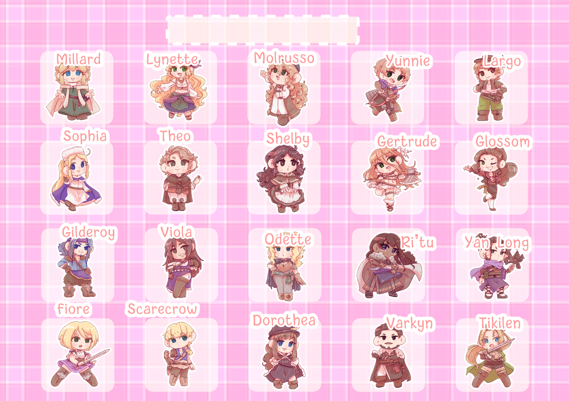 Image of Octopath Traveler sticker packs Pre-Order (WIP)