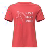 Image 7 of Women's Relaxed T-Shirt, Live Love Ride Western Horse Shirt Unisex-Equestrian Graphic Tee