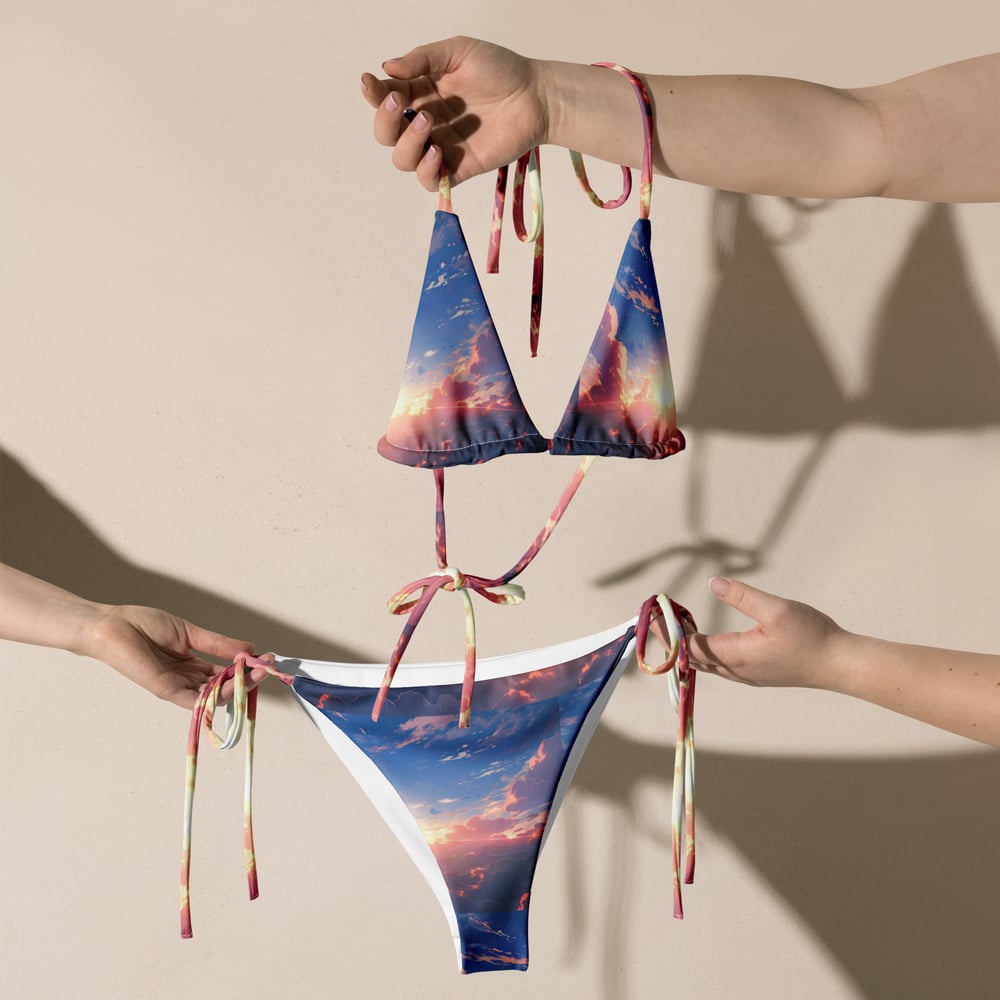 ZEN EXP - Anime All-over print recycled string bikini