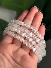 Image 2 of SATIN SPAR BEADED BRACELETS 6MM