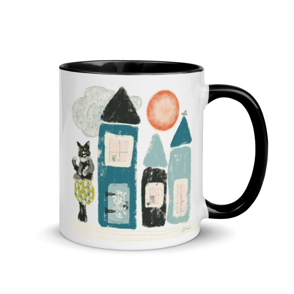 Image of Cozy Cat Homes Mug with Color Inside