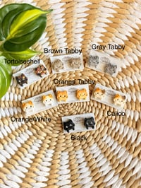 Image 2 of Cat Face Stud Earrings 