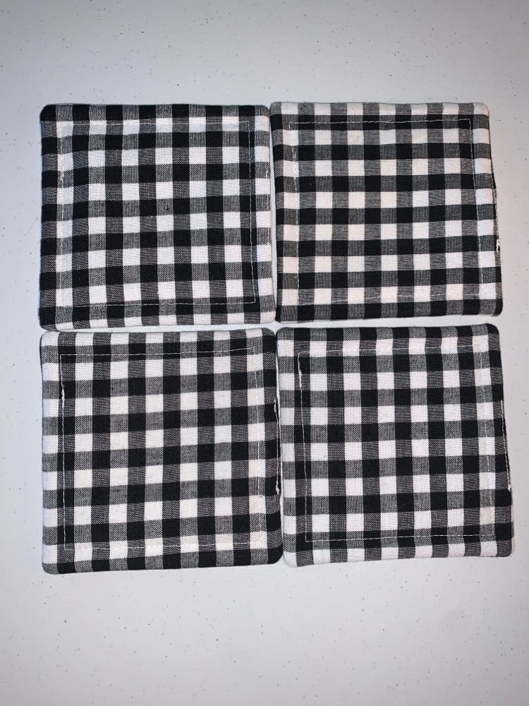 Image of Snowman & Gingham Coaster (Set of 4)☃️