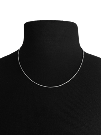 Image 1 of .925 Silver Box Chain Necklace