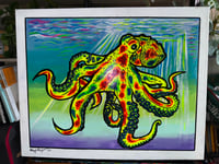 Image 2 of “My friend the Octopus” 16x20in original 