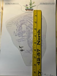 Image 1 of Dragon By Rollo Vintage Acetate Tattoo Design Stencil