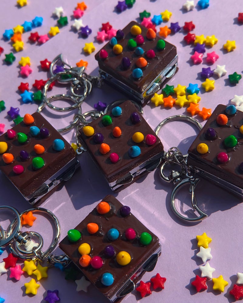Image of Cosmic Brownie Keychain Mirror