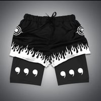 Naruto black chakra mode compression mesh gym shorts