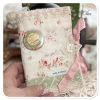 Image 8 of Shabby Chic tattered  Sewing Book/Needle book with lace samples