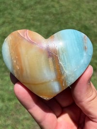 Image 3 of Blue Calcite Heart #2536