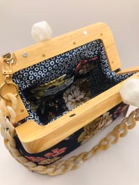 Image 2 of Navy Flower Clutch