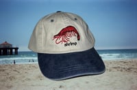 Image 4 of SHRIMP HAT - CAMO & SAND/BLUE