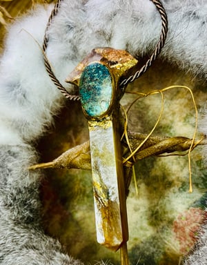 Image of ROOTS TO BLOSSOM- Muscavite & Chrysocolla