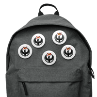 Image 1 of Rebel Loon No Kings - Set of 5 pin buttons