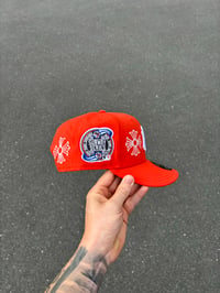 Image 4 of  ORANGE WHITE NEW YORK YANKEES CUSTOM SNAPBACK HAT