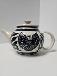 Image 4 of Teapot 3 - "Stay a while" tomb & bat *SECONDS PIECE*
