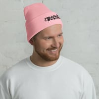 Image 4 of Dillon Smith Tattoo Cuffed Beanie - Black Embroidery