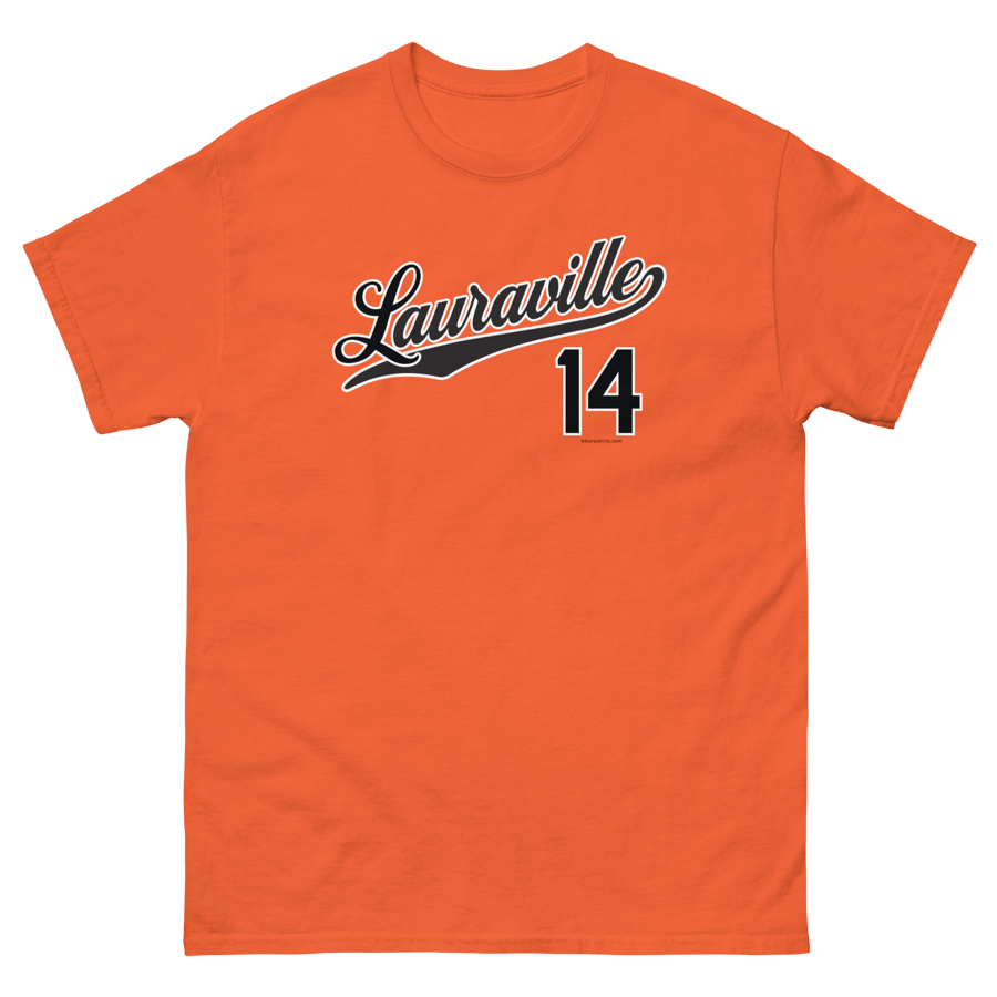 Image of Lauraville Baltimore T-Shirt 21214 Mens (Orange)