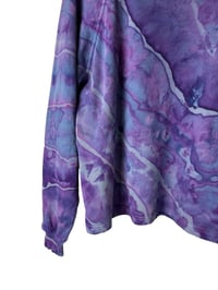 Image 9 of *IRREGULAR* S 100% Cotton French Terry Sweatsuit Set in Purple Haze Geode Ice Dye