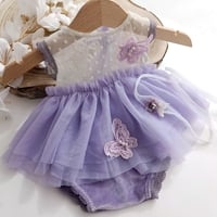 Image 1 of Newborn girls set April | with headband | lilac