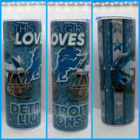 Image 1 of THIS GIRL LOVES THE DETROIT LIONS TUMBLER 