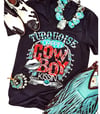 Turquoise Dripping Cowboy Kissing tee