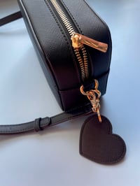 Image 4 of BOX BAG with heart fob  