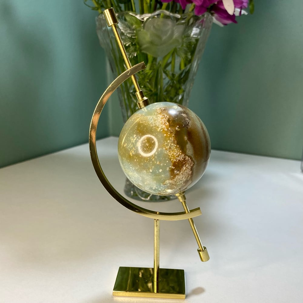 Image of Gold Globe Sphere Stand