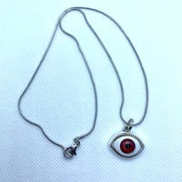 Image 2 of Eye pendant on silver chain