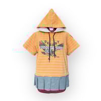 Image 1 of orange hoodie dress