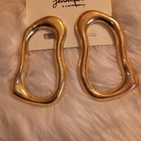 Image 1 of BRUSH GOLD EARRINGS 