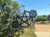 Image 4 of Crow Pentacle Suncatcher