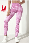 Pink Tie Dye Scrunch Leggings