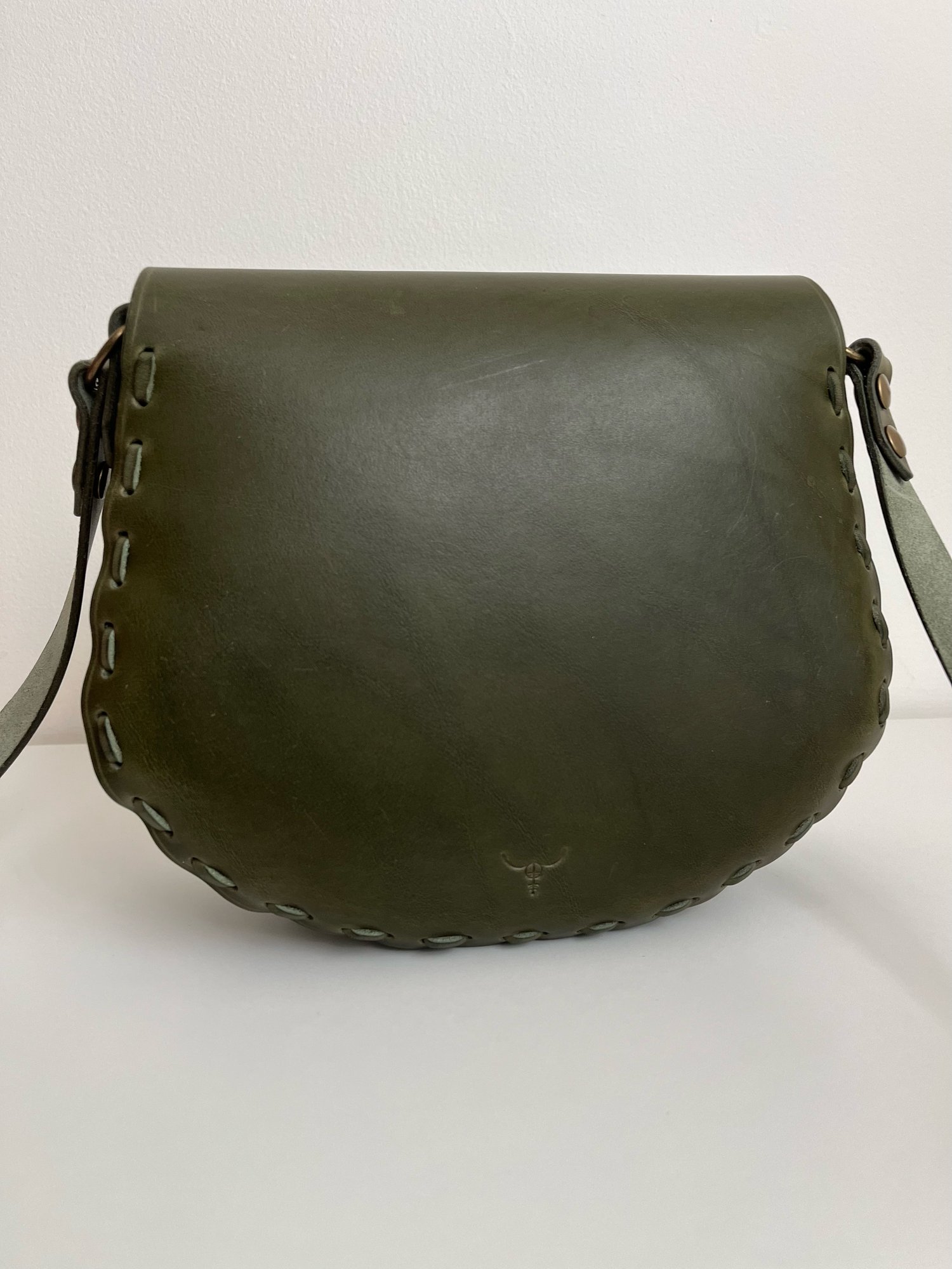 Image of Olive Crossbody Saddle Bag