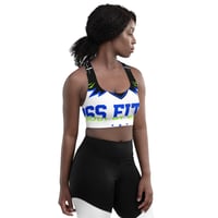 Image 4 of BossFitted Neon Green and Blue Longline Sports Bra