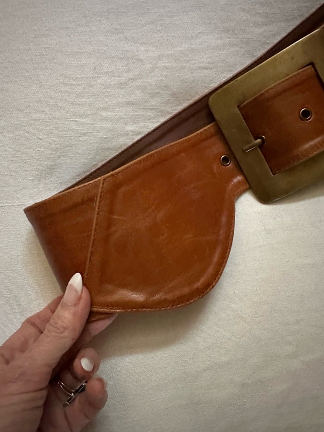 early 70s London boutique massive leather belt 