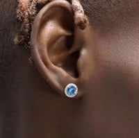 Image 5 of S925 18K Gold 9.5mm 1.4ct Moissanite Stud Earrings