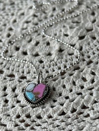 Image 1 of Cotton Candy Dahlia Necklace