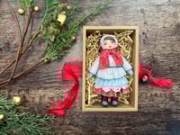 Image 4 of Spun Cotton Doll Ornament, Hilde