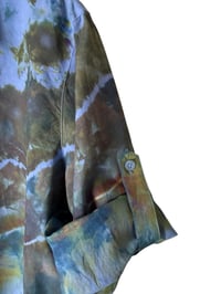 Image 4 of ♻️ UPCYCLED M 100% Silk Coldwater Creek Top in Geode Ice Dye