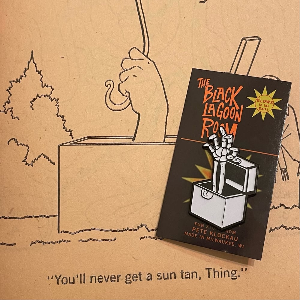 NO THING Glow-in-the-Dark 2" Enamel Pin! Addams Family Tribute 