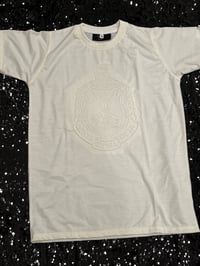 Image 3 of CREAM EMBOSSED T-SHIRT