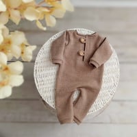 Image 1 of Newborn boys romper  Marco | beige