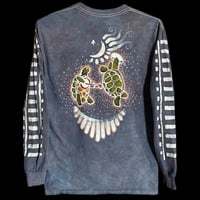 Image 1 of large Unisex terrapin Long Sleeve blue