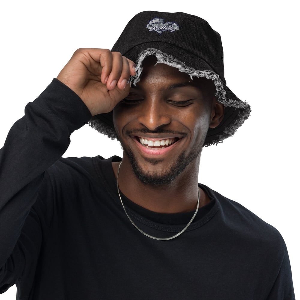 Image of Distressed Denim Bucket Hat