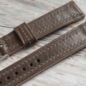 Italian Calf Strap / 40's Style - Antique Olive Brown