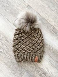 Image 1 of Crush Light Brown Tweed Beanie copy