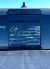 Image 1 of 2019+ Ram Sliding Window Distressed American Flag 