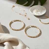 Image 4 of Golden Twist Luxe Hoops